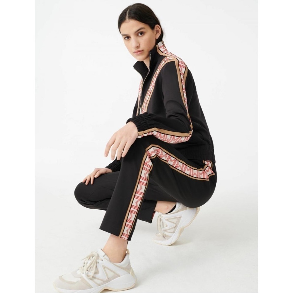 Maje Tracksuit Sporty Streetwear Bottoms in Black Size XS